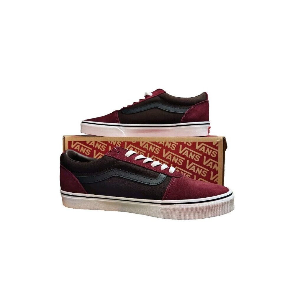 Vans Men's Size 11 M Ward Retro Block Port Royale White Skate Shoes NWB (884)